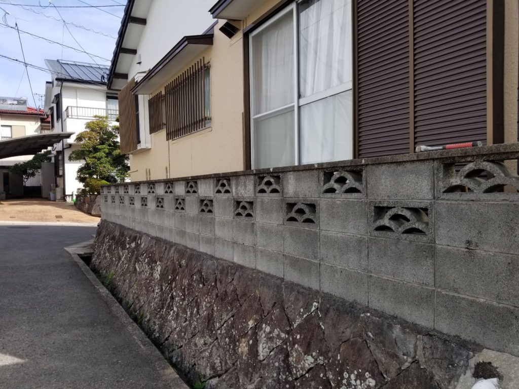 長崎市ブロック塀のリフォーム前