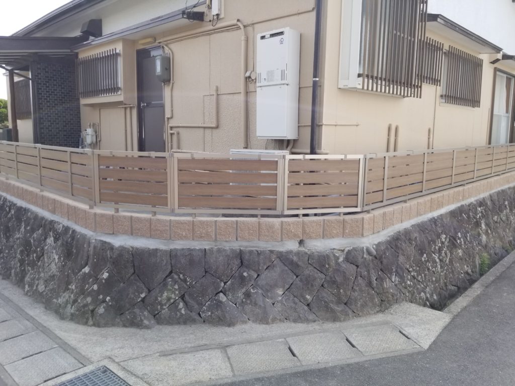 長崎市ブロック塀リフォームの施工後