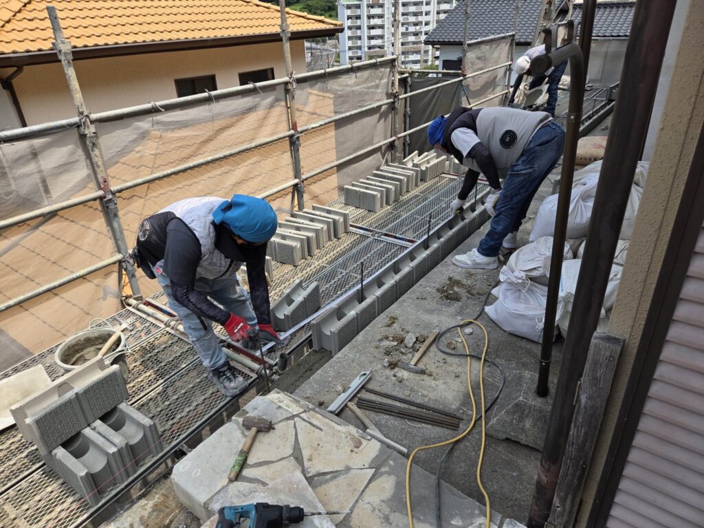 化粧ブロックの施工後