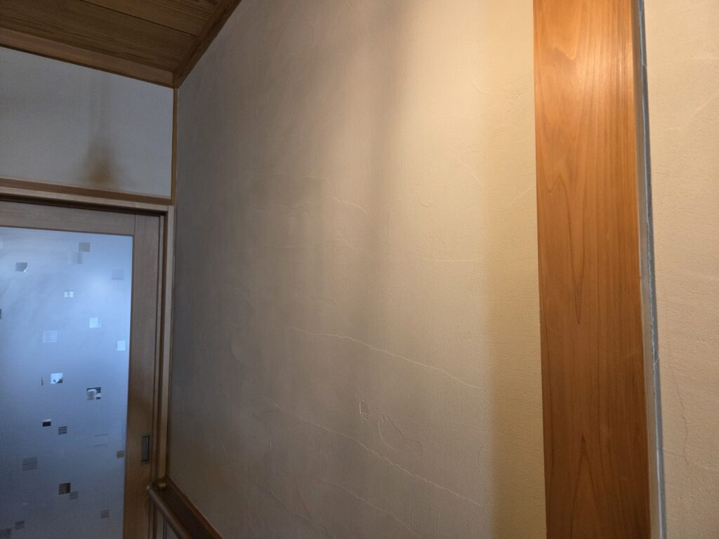 珪藻土塗り壁の施工後