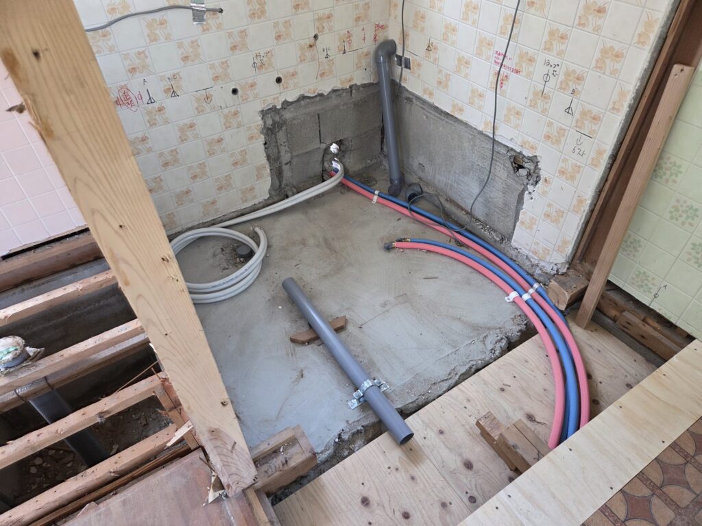 水道配管の新設