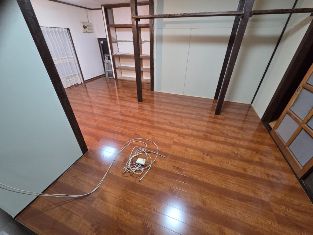 床フロアの施工後