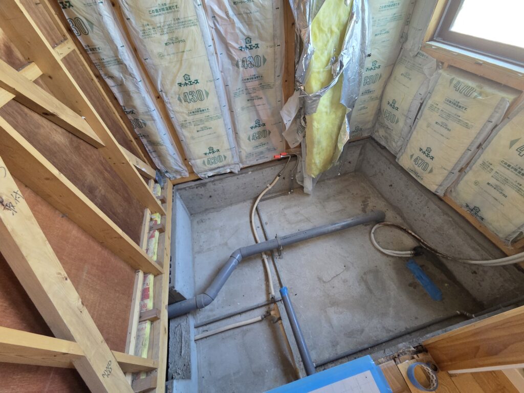 水道工事の施工中