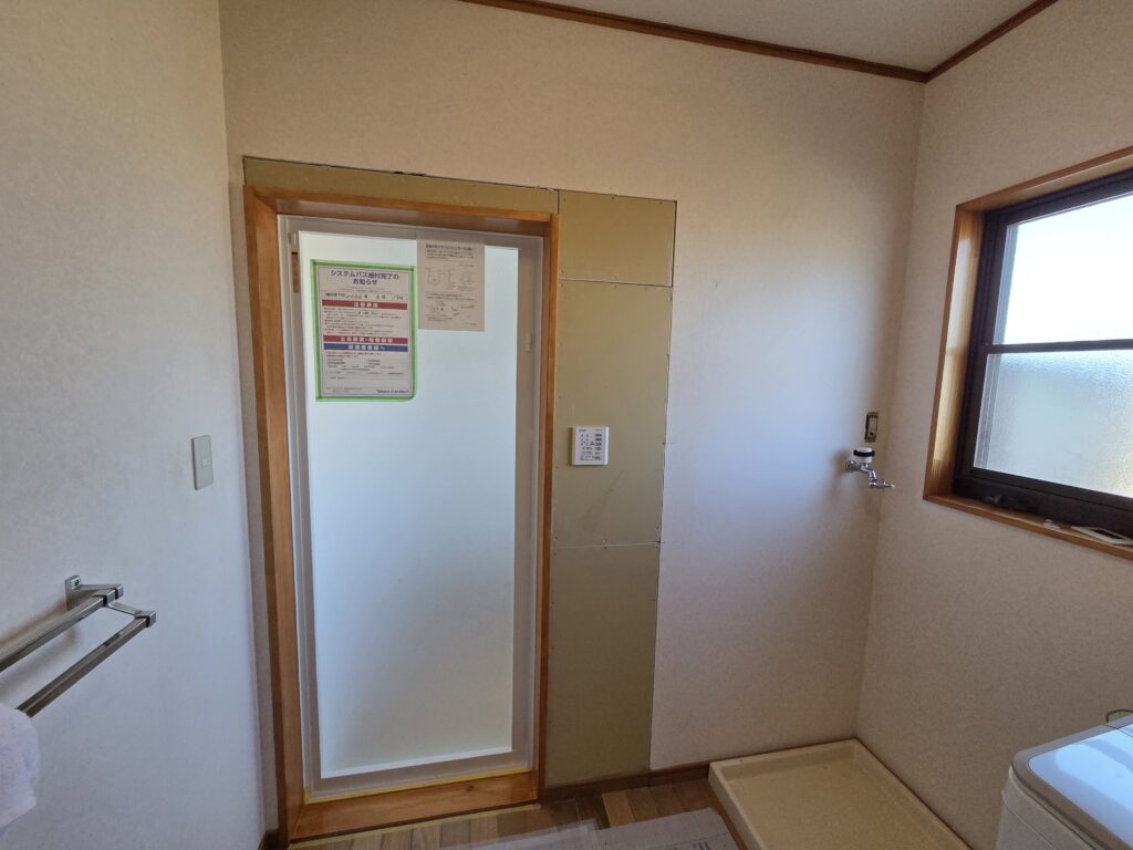 浴室壁の復旧後